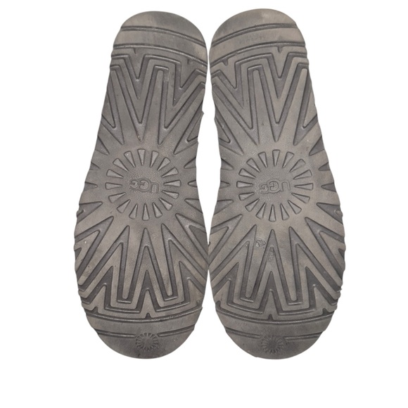 UGG SHORT BAILEY BOW GREY GRAY SUEDE FUR BOOTS SIZE 11 WOMEN - Picture 8 of 11